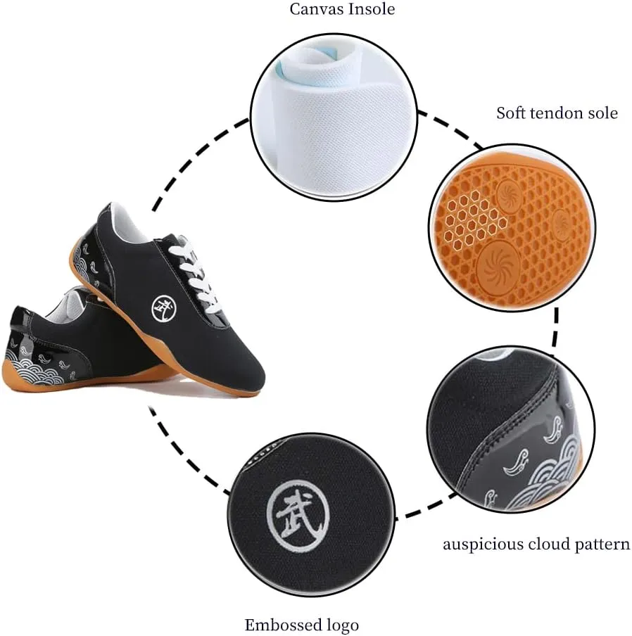 Adults Unisex Martial Arts Sneakers,Design for Martial Arts Kung fu Boxing Karate Taichi,Taekwondo,Perfect for Beginner or Professional,