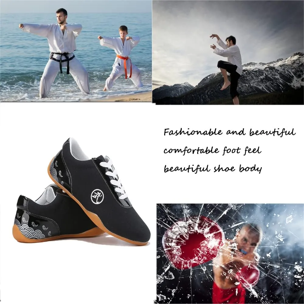Adults Unisex Martial Arts Sneakers,Design for Martial Arts Kung fu Boxing Karate Taichi,Taekwondo,Perfect for Beginner or Professional,