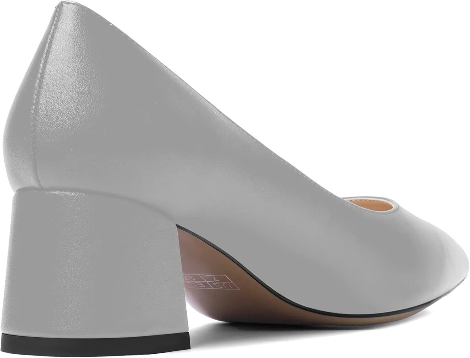 AMBELIGHT Womens Pointed Toe Casual Block Office Matte Slip On Chunky Low Heel Pumps Shoes 2 Inch