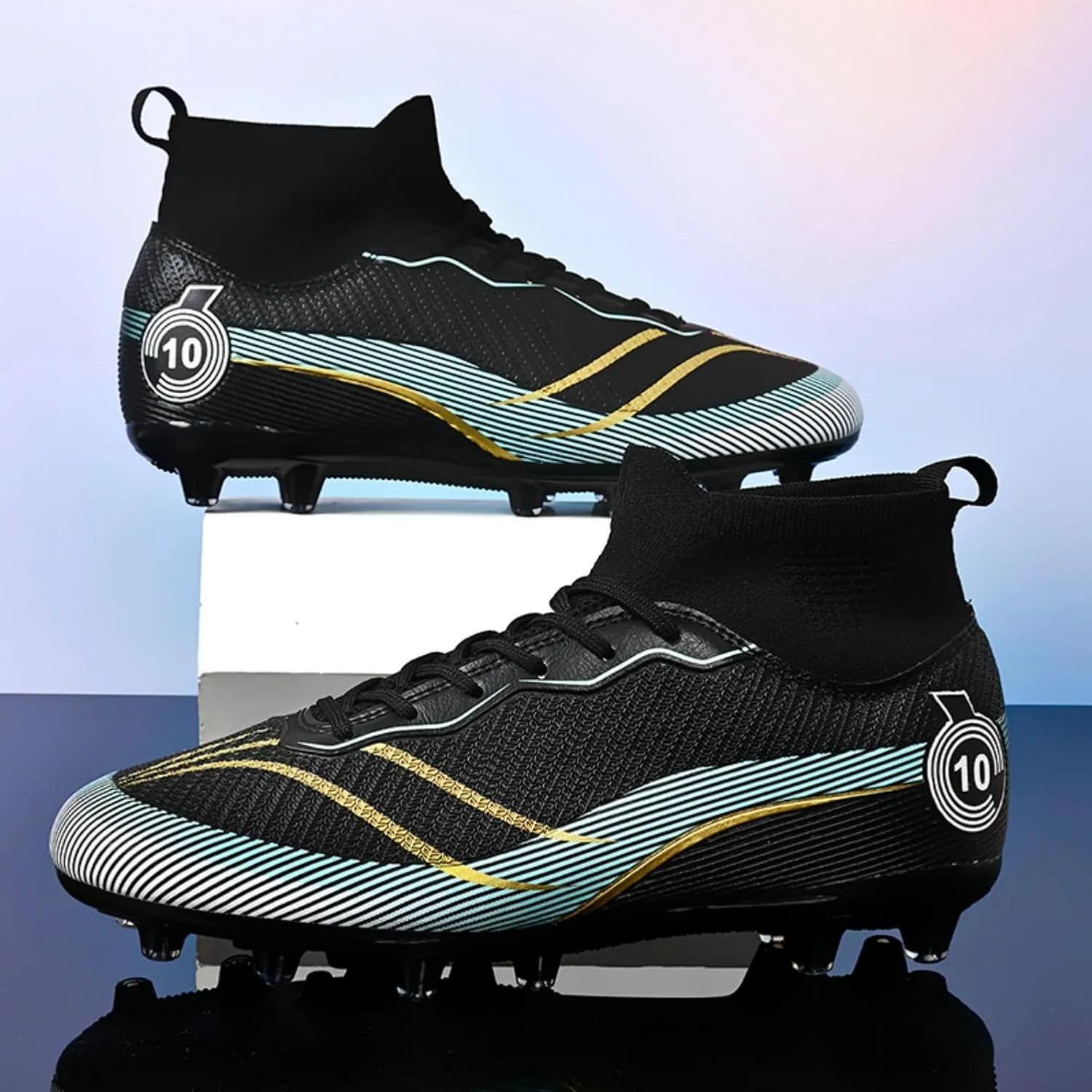 AMZ BSHIDA Soccer Cleats for Mens Turf Soccer Shoes Indoor Football Training Sneaker Size 6.5-11.5
