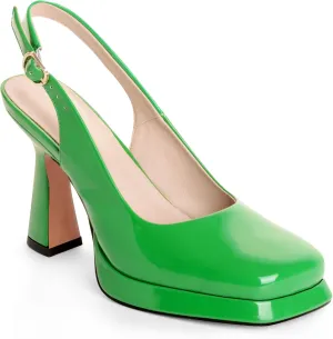 ANN CREEK Women's Platform Slingback High Heels Ladies Square Toe Pump Shoes