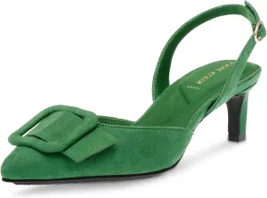Anne Klein Womens IVA Faux Suede Slingback Pumps