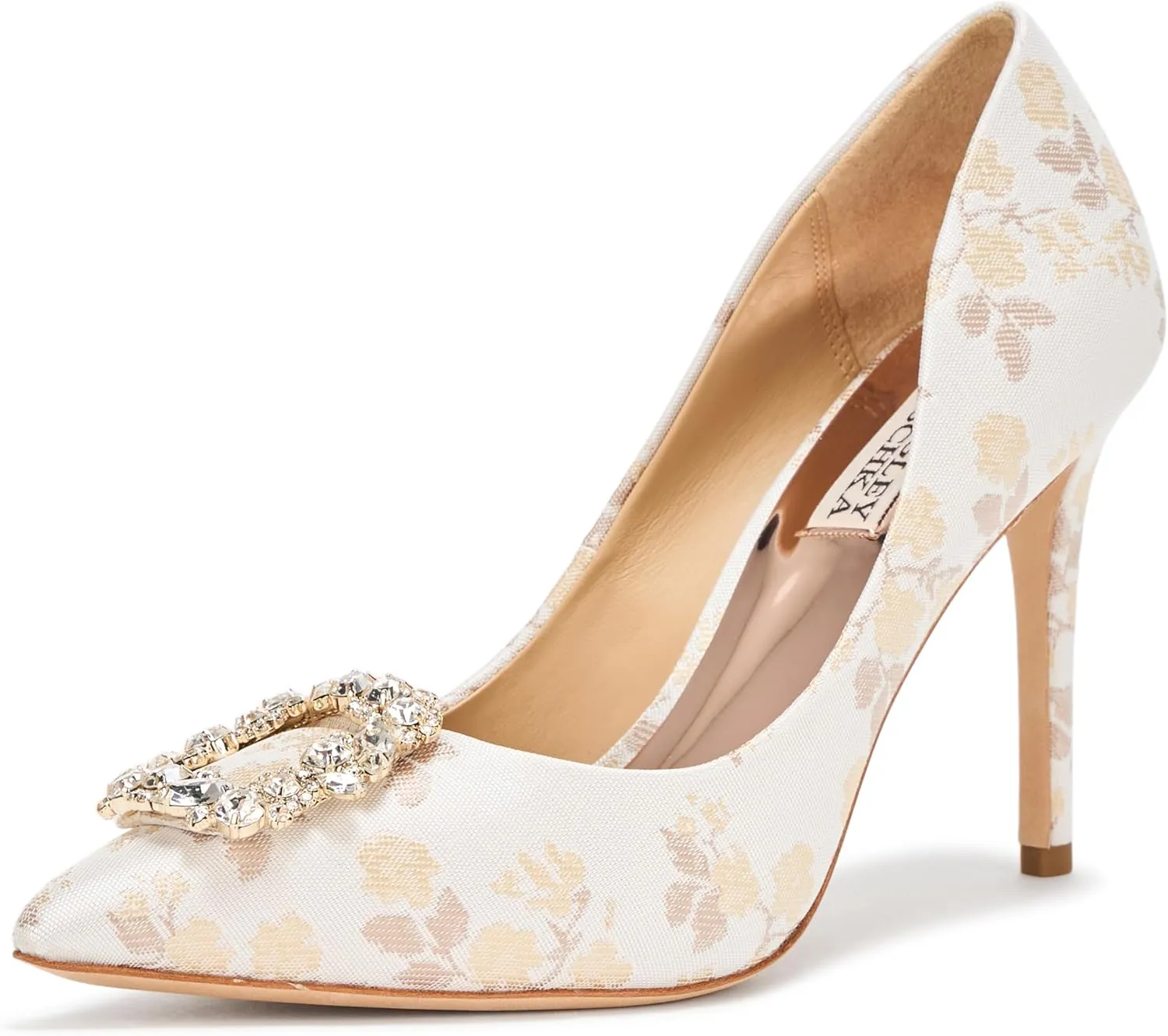Badgley Mischka Women's Cher Pump, Ivory Jacquard, 7.5