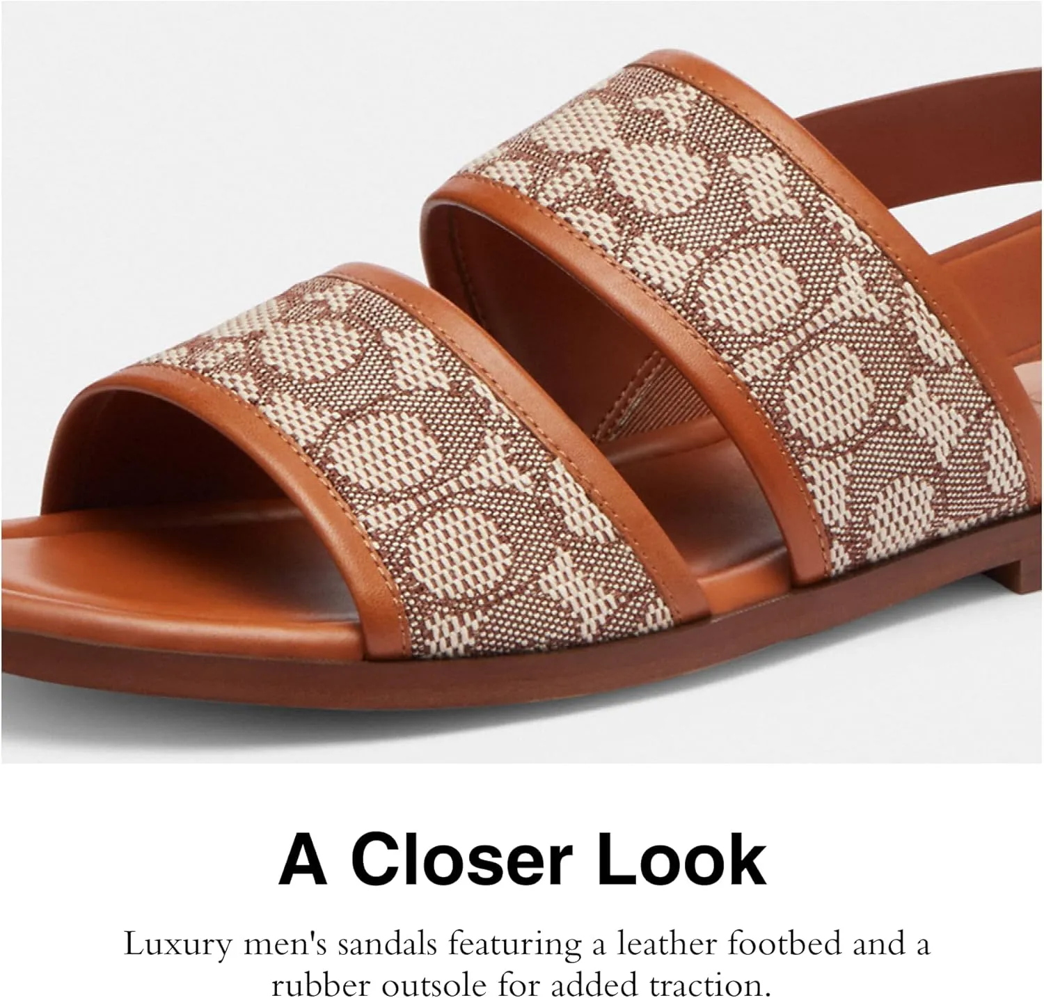 Coach Men's Julian Signature Two Strap Sandal