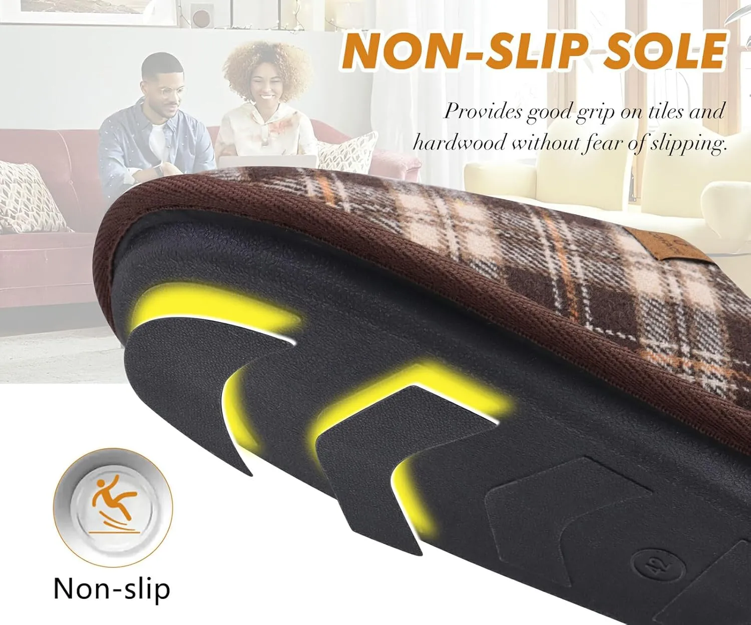 COFACE Unisex Mens Womens Cozy Memory Foam Scuff Slippers Casual Slip On Warm House Shoes Indoor/Outdoor Sandal Slippers With Arch Support Rubber Sole Size 4-15