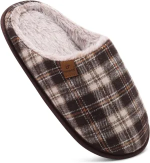 COFACE Unisex Mens Womens Cozy Memory Foam Scuff Slippers Casual Slip On Warm House Shoes Indoor/Outdoor Sandal Slippers With Arch Support Rubber Sole Size 4-15