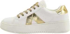 Corkys Footwear Hey Girl Tailgate Sneakers - A Trendy Lace-Up Sneaker with A V Stripe On The Side, Scalloped Eyelets, and Cushioned Lift for Chic Comfort