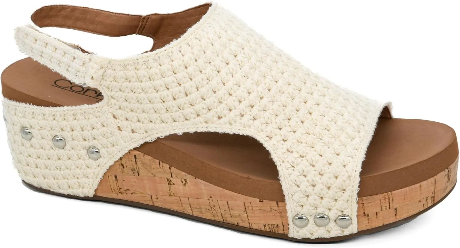 Corkys Footwear Women's Volta II Wedge Sandal - 2 Inch Cushioned Wedge, Hook & Loop Closure for Comfort & Style, Perfect for Casual & Dressy Outfits, All Day Wear
