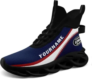 Custom Men Athletic Walking Running Tennis Shoes Fashion Women Hightop Breathable Lightweight Sneaker Unisex Baseball Shoes