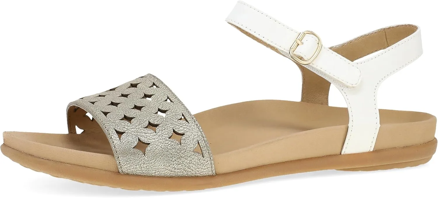Dansko Jodie Sandal for Women - Leather Linings and Uppers for All-Day Comfort - Dual-Density EVA Footbed and Lightweight Rubber Outsole for Long-Lasting Wear
