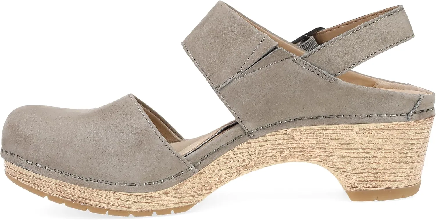 Dansko Lucia Closed-Toe Sandals for Women - Linings from Recycled Materials and Leather for Breathability- Lightweight Rubber Outsole for Long-Lasting Wear