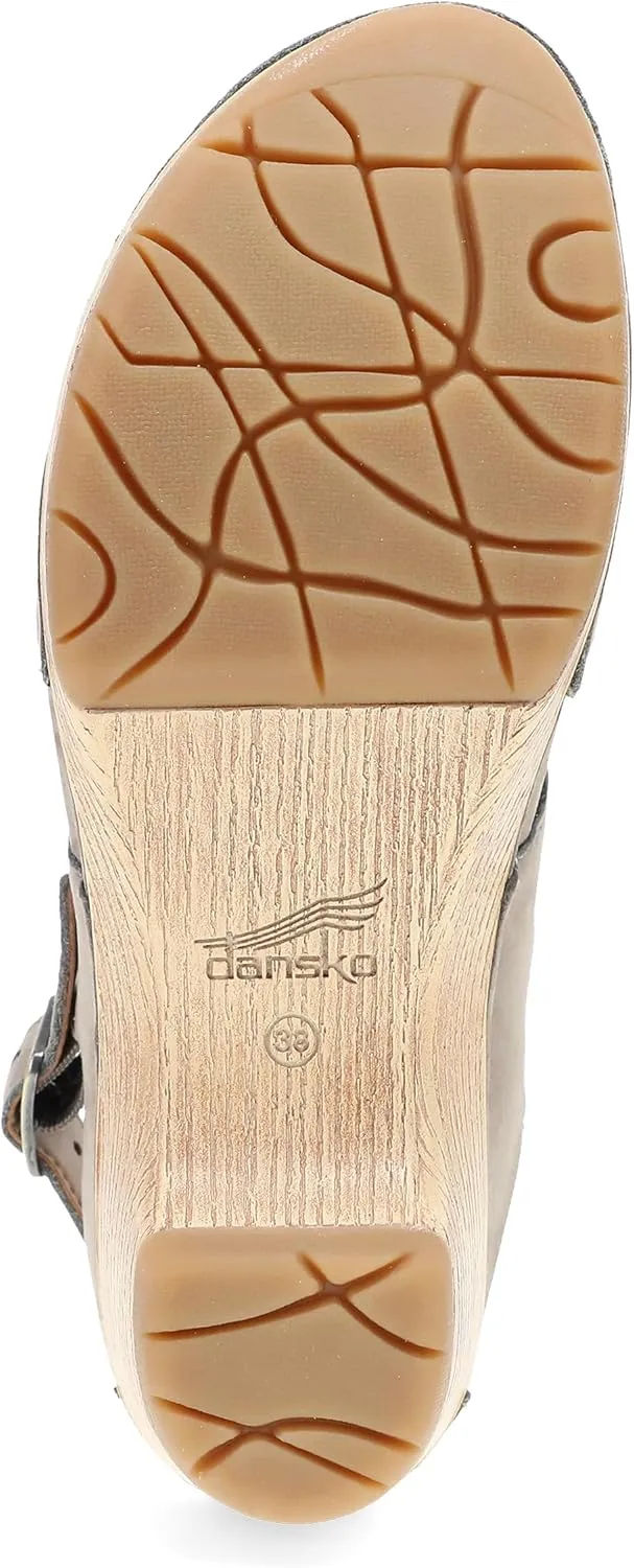 Dansko Lucia Closed-Toe Sandals for Women - Linings from Recycled Materials and Leather for Breathability- Lightweight Rubber Outsole for Long-Lasting Wear