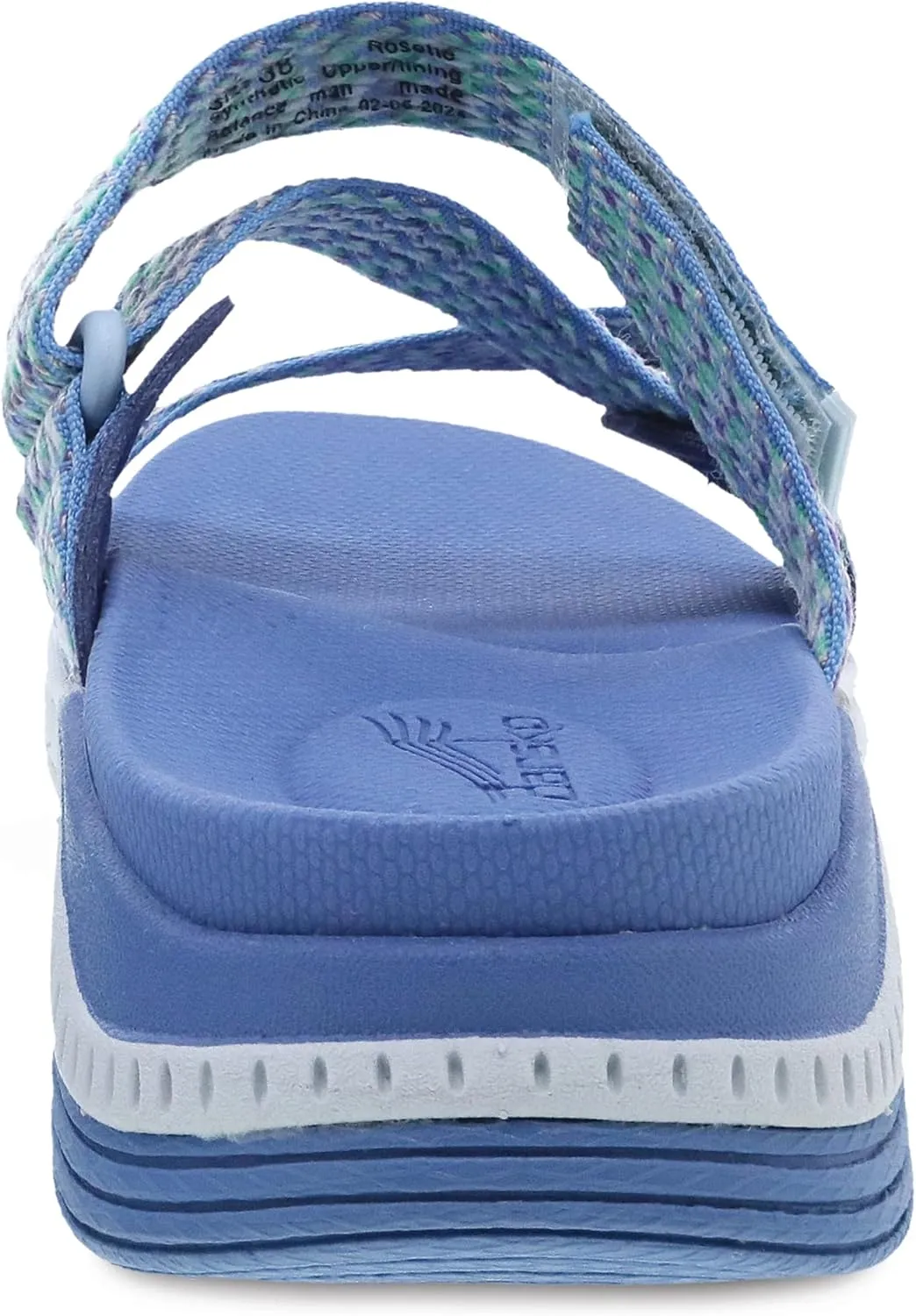 Dansko Rosette Slip-On Sport Sandal for Women - Lightweight EVA Midsole and Rubber Outsole - Natural Arch Technology for Added Support - Hook and Loop Closure