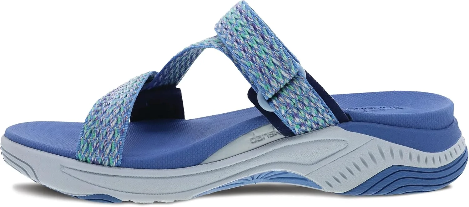Dansko Rosette Slip-On Sport Sandal for Women - Lightweight EVA Midsole and Rubber Outsole - Natural Arch Technology for Added Support - Hook and Loop Closure