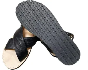 Dona Michi Men's Traditional Mexican Genuine Ostrich Leather Handmade Cruzado Sandals