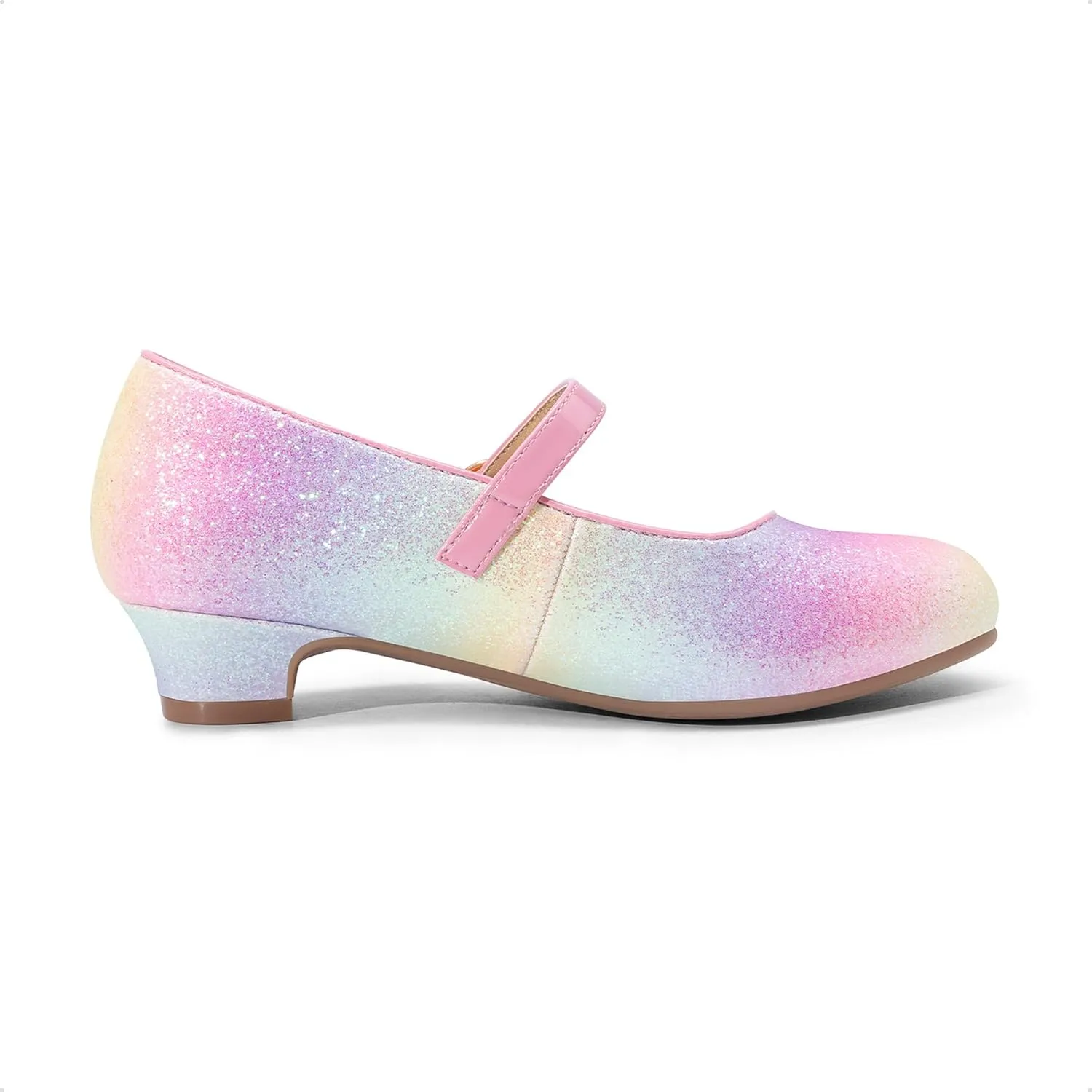 DREAM PAIRS Girls Mary Jane Low Heel Princess Flower Wedding Party Pump Dress Shoes