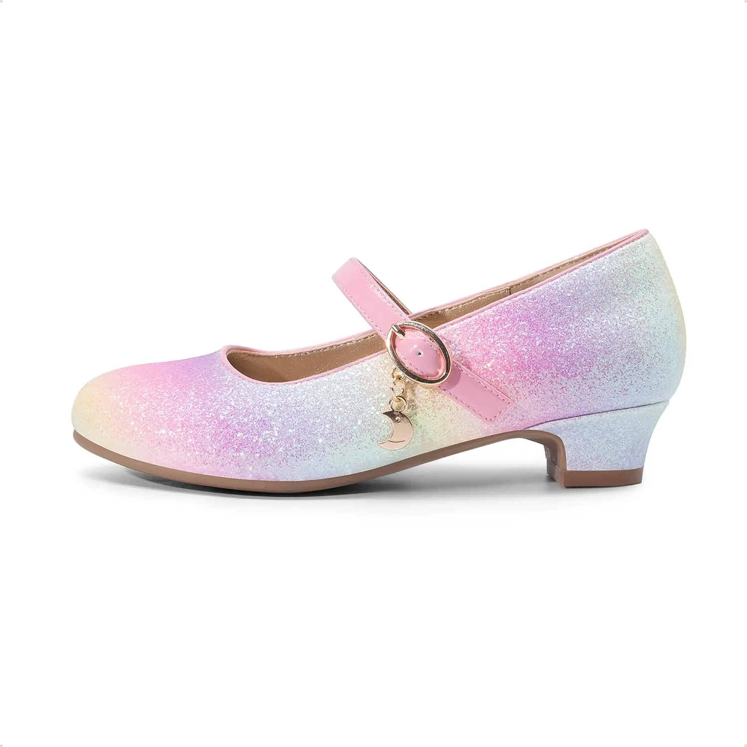 DREAM PAIRS Girls Mary Jane Low Heel Princess Flower Wedding Party Pump Dress Shoes