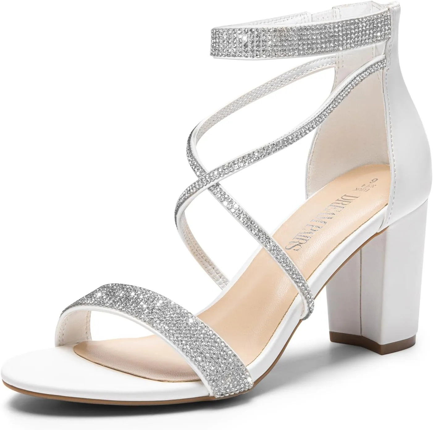 DREAM PAIRS Women's Chunk Low Heel Pump Sandals