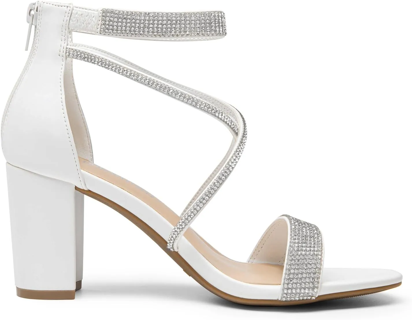 DREAM PAIRS Women's Chunk Low Heel Pump Sandals