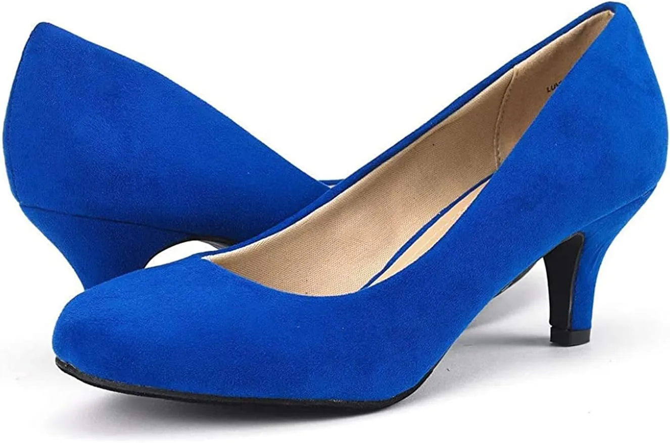 DREAM PAIRS Women's Dress Comfortable Low Heel Pump Shoes
