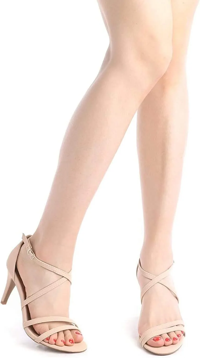 DREAM PAIRS Women's Gigi Fashion Stilettos Open Toe Pump Heel Sandals