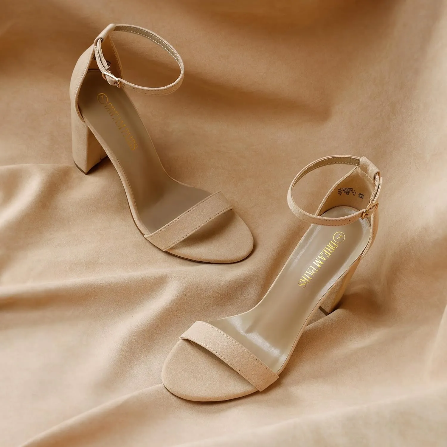 DREAM PAIRS Women's Hi-Chunk High Heel Pump Sandals