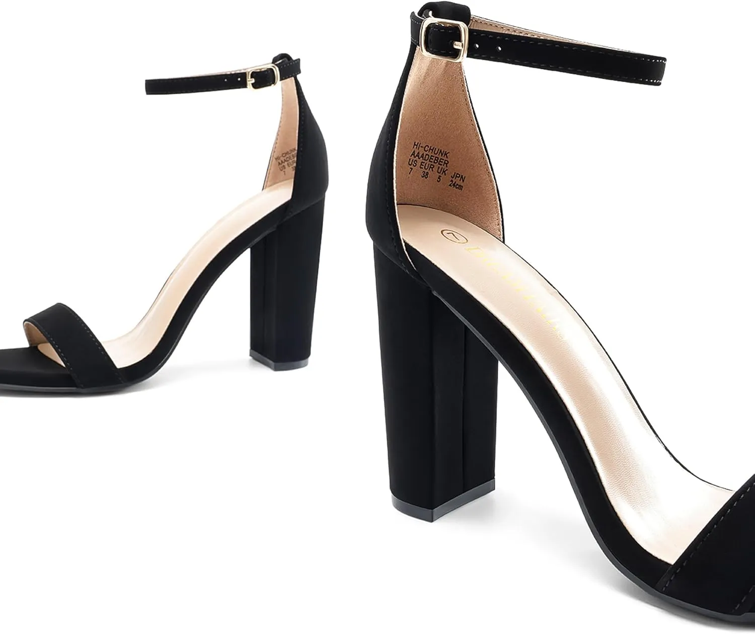DREAM PAIRS Women's Hi-Chunk High Heel Pump Sandals