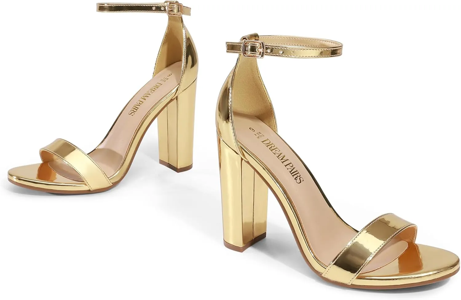 DREAM PAIRS Women's Hi-Chunk High Heel Pump Sandals