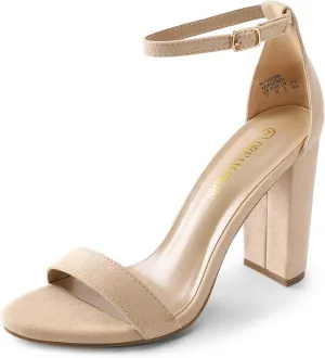 DREAM PAIRS Women's Hi-Chunk High Heel Pump Sandals