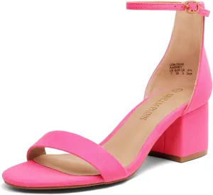 DREAM PAIRS Womens Low-Chunk Low Heel Pump Sandal
