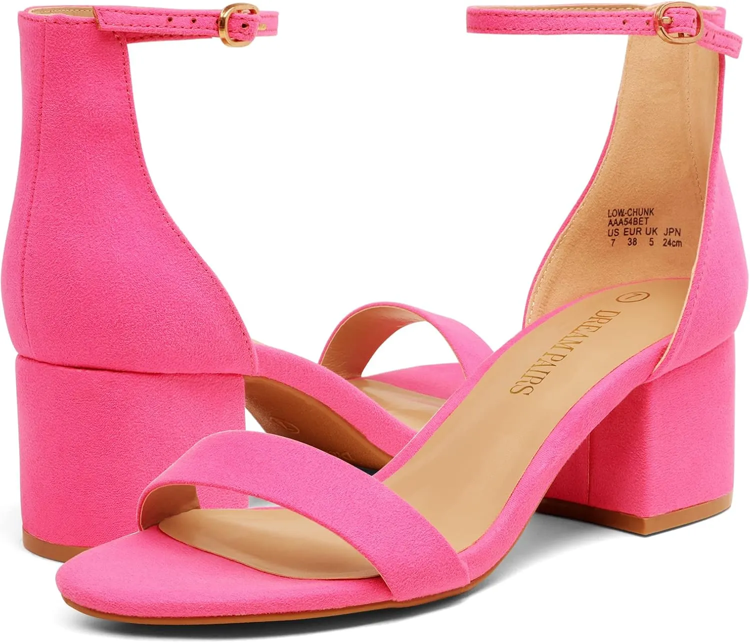 DREAM PAIRS Womens Low-Chunk Low Heel Pump Sandal