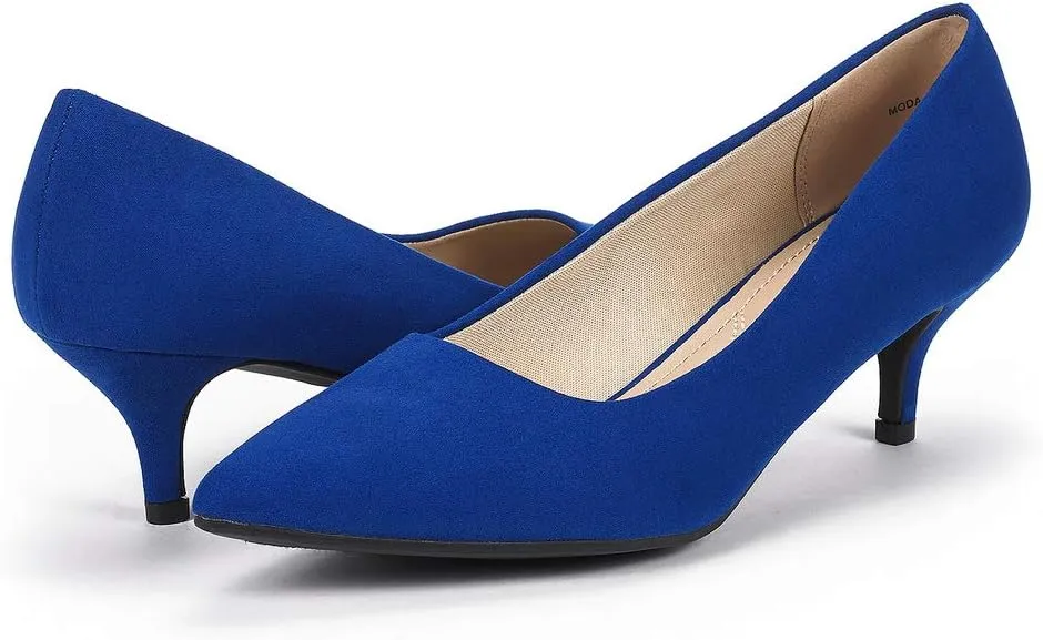 DREAM PAIRS Women's Pumps Kitten Heel Pointed Toe Shoes for Women Comfortable Office Work Dress Shoes