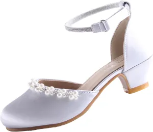 EIGHT KM Girls High Heels - Weeding Party Little Girl Heels Multi-Colored Ages 3-13 Years - High Heels for Girls & Kids - Wide Fit Toddler High Heels High Heels for Kids
