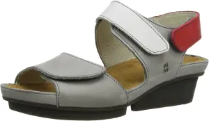 El Naturalista Womens Code ND20 Wedge Sandal Shoes, Grey/White/Grosella, EU 39 / US 8.5
