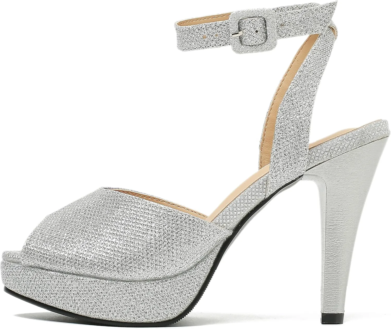 fereshte Women's High Heels Platform Sandals Ankle Strap Slingback Dress Sandal Pump Shoes