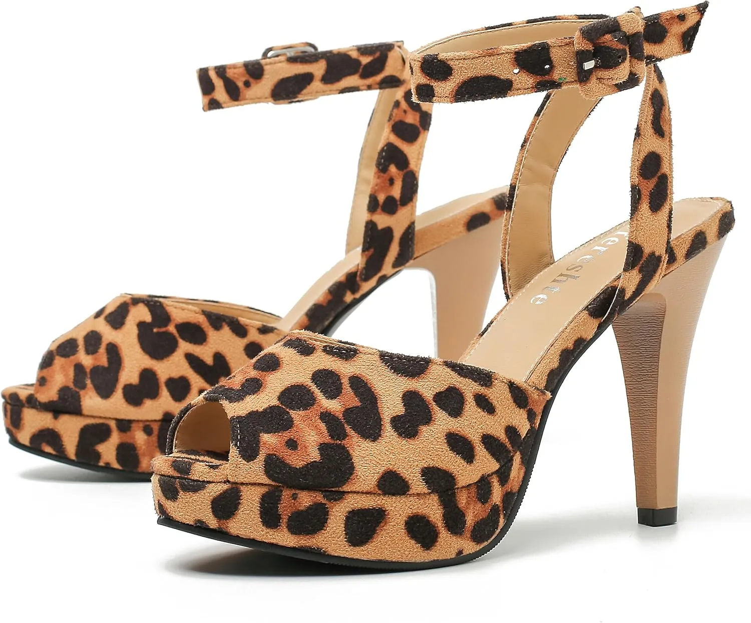 fereshte Women's High Heels Platform Sandals Ankle Strap Slingback Dress Sandal Pump Shoes