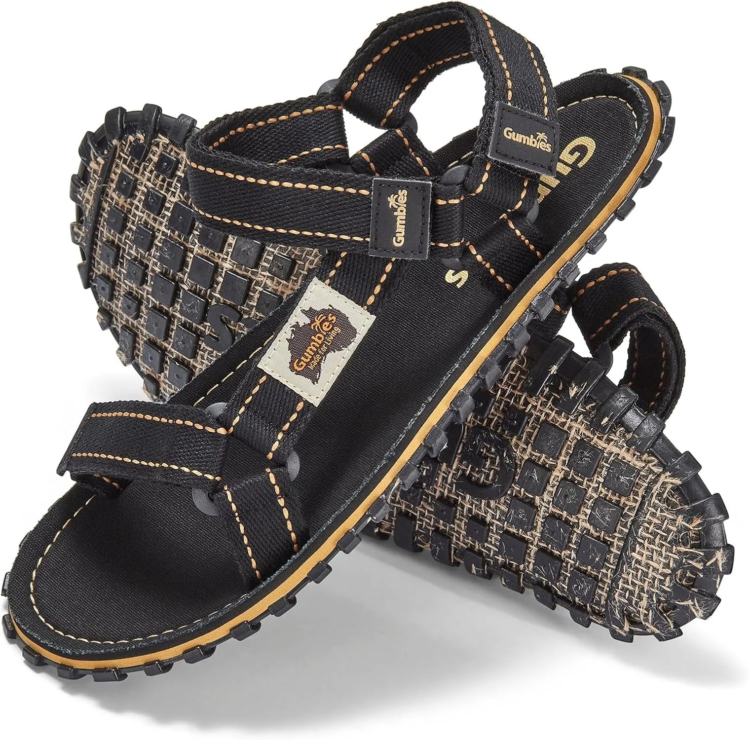 Gumbies Tracker Unisex Sandal, with Supersoft Cotton Adjustable Straps, Cotton Footbed & Recycled Rubber Sole - Comfort Guaranteed