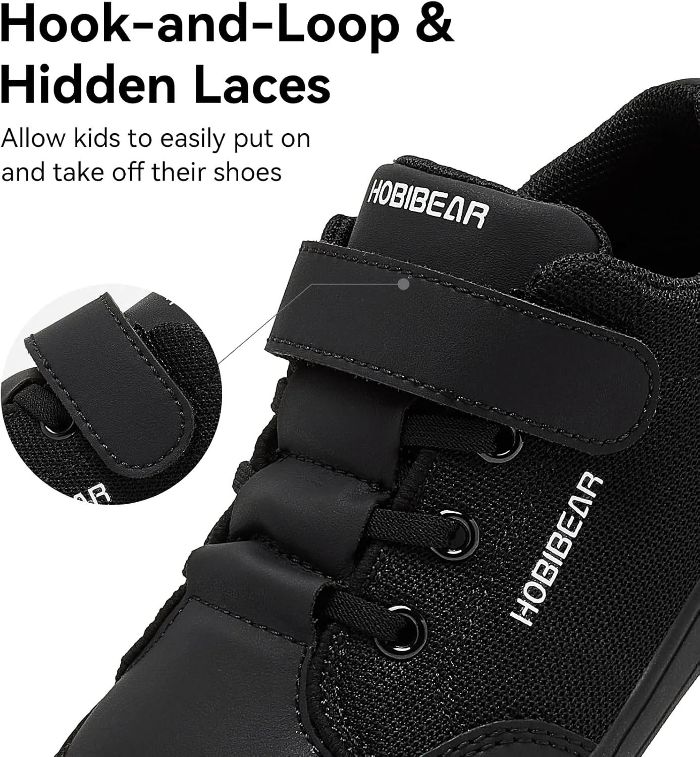 HOBIBEAR Kids Barefoot Shoes Wide Toe Box Zero Drop First Walk for Toddler Little Big Kid Boys Girls Sneaker