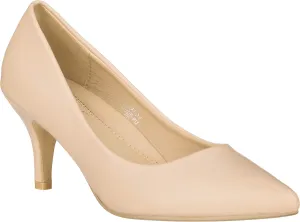 ILLUDE Classic Pointed Toe Pumps – Comfortable Low Stiletto Heel Pump Shoes – Cherry