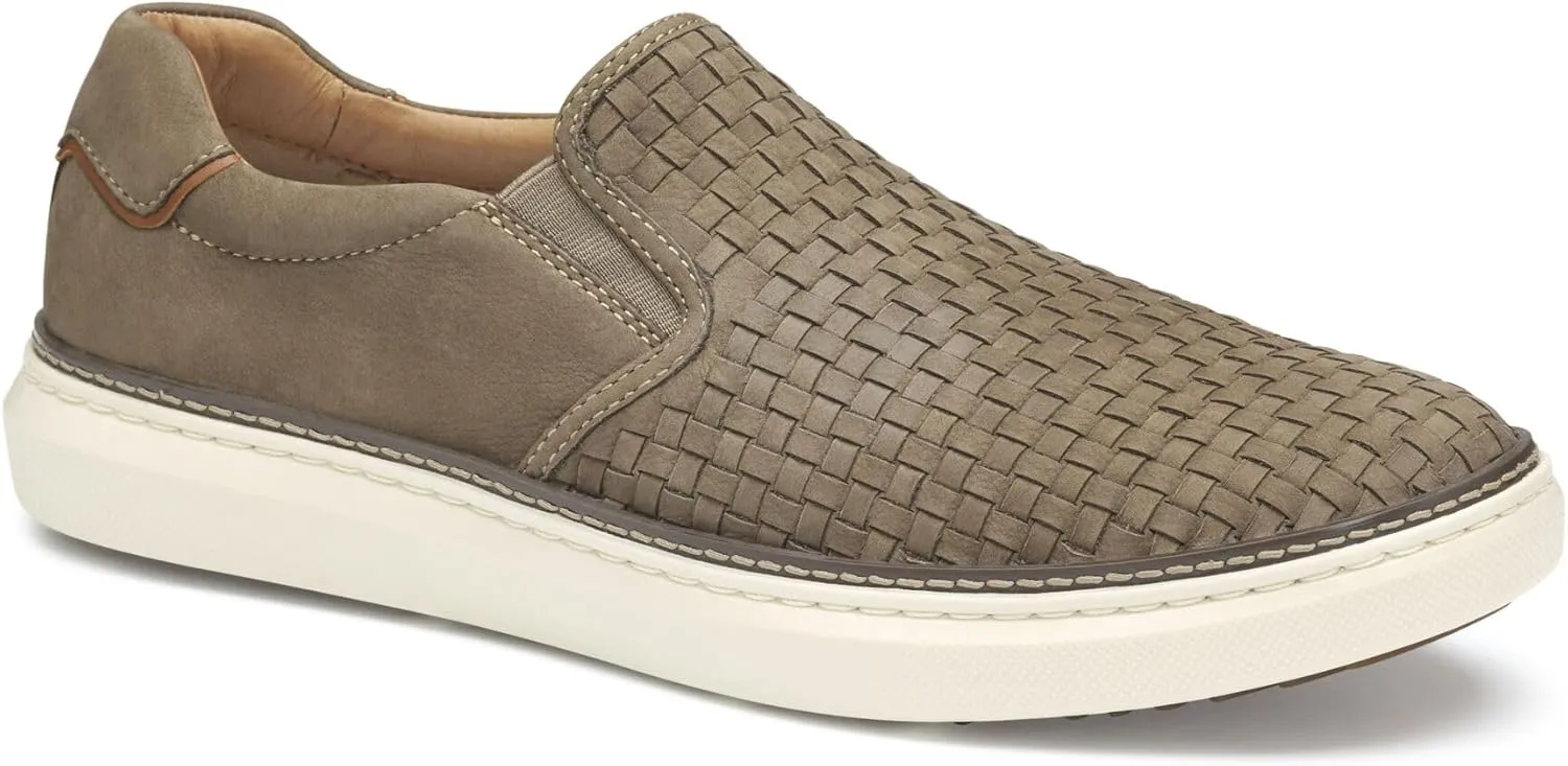 Johnston & Murphy Men’s McGuffey 2 Woven Slip-On Shoes for Men, Men’s Fashion Dress Sneakers, Casual Leather Shoes for Men