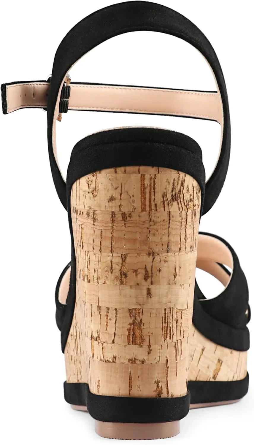 JOY IN LOVE Women's Wedges Sandals Platform Buckle Shoes