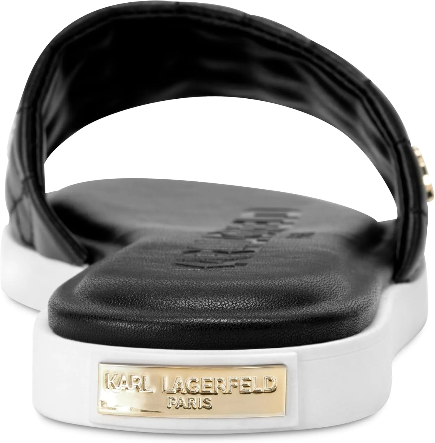 Karl Lagerfeld Paris Women's Cushioned Insole Everyday Carenza Studs-Flat Sandal Slide