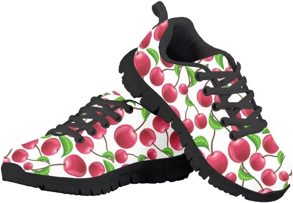 Kid Girls Lightweight Breathable Sneakers Athletic Running Walking Shoes Black Sole
