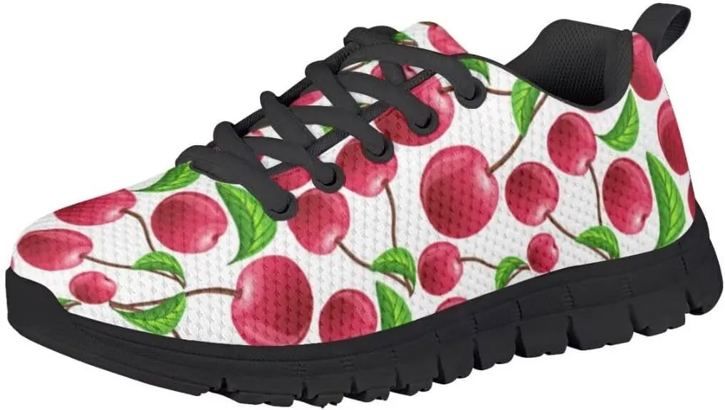 Kid Girls Lightweight Breathable Sneakers Athletic Running Walking Shoes Black Sole