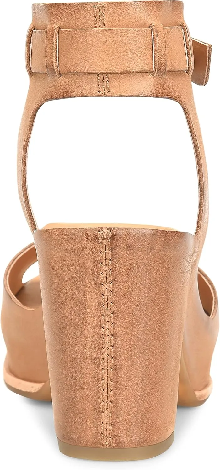 KORK-EASE Women's Stasia City-Chic Heeled Sandal in Soft Hand-Finished Leather, Cushioned Comfort Footbed, High-Traction Outsole