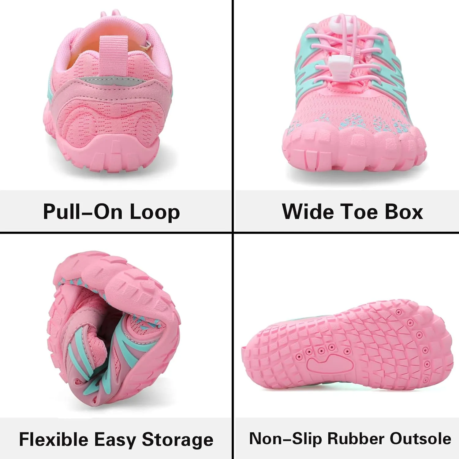 L-RUN Kids Water Shoes Boys Girls Barefoot Water Hiking Shoes Indoor Outdoor Quick Dry Athletic Sneaker Shoes