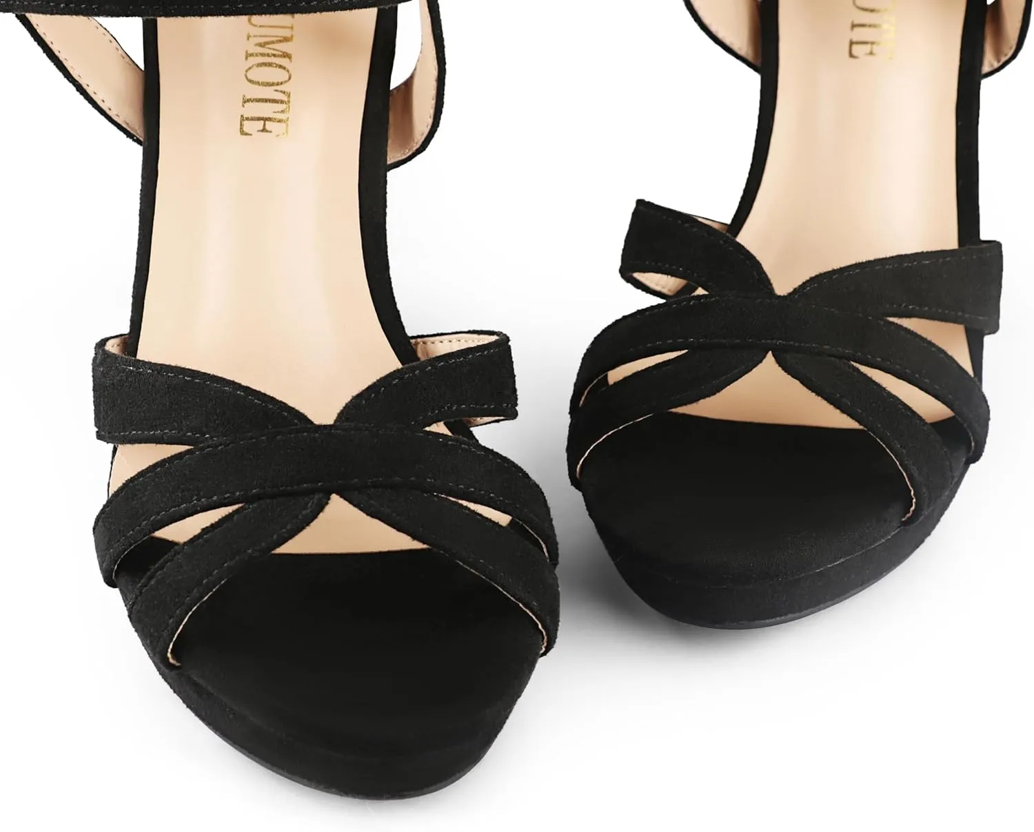 MERUMOTE Women's Open Toe Chunky High Heels Ankle Strap Platform Pump Shoes Buckle Party Sandals