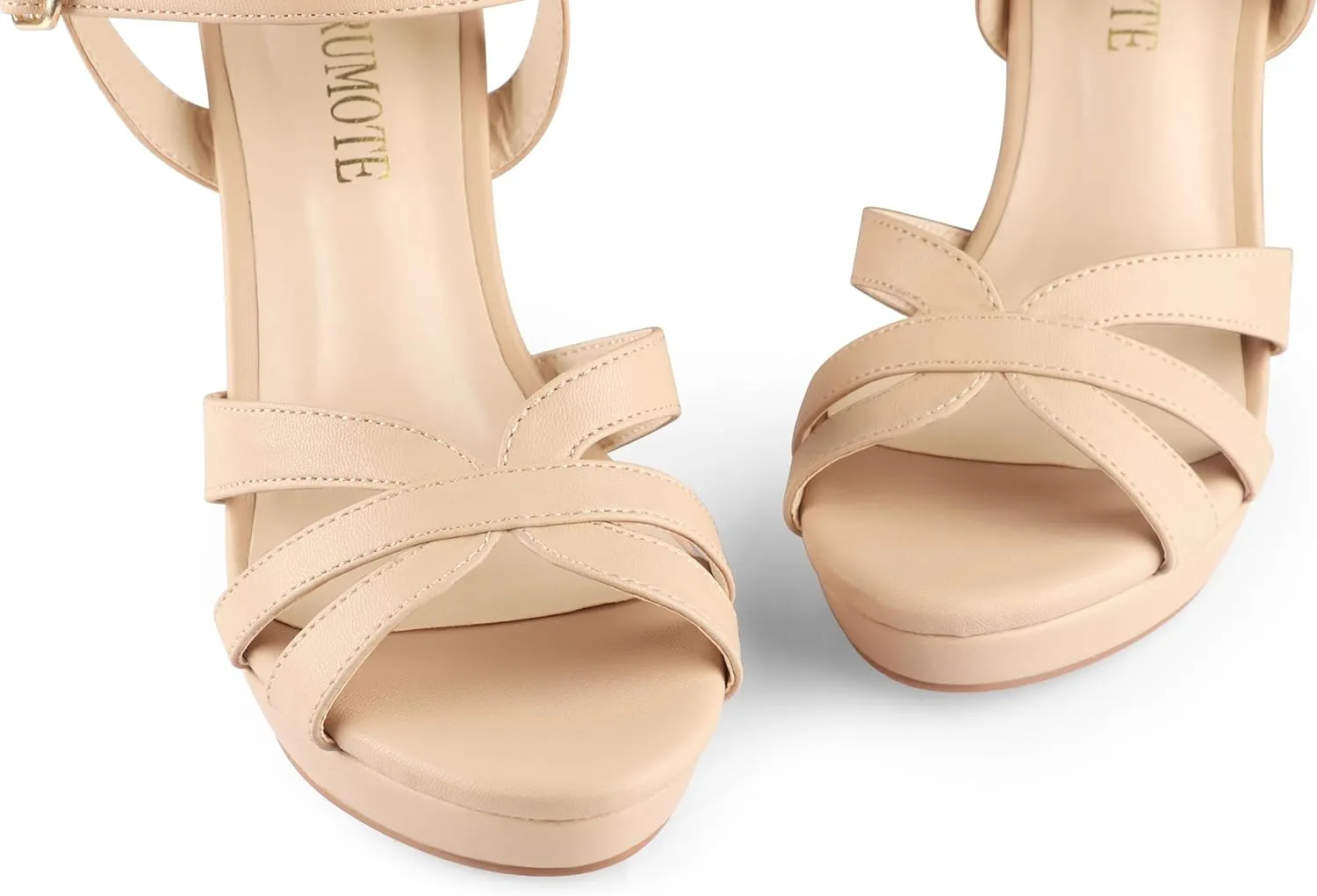 MERUMOTE Women's Open Toe Chunky High Heels Ankle Strap Platform Pump Shoes Buckle Party Sandals