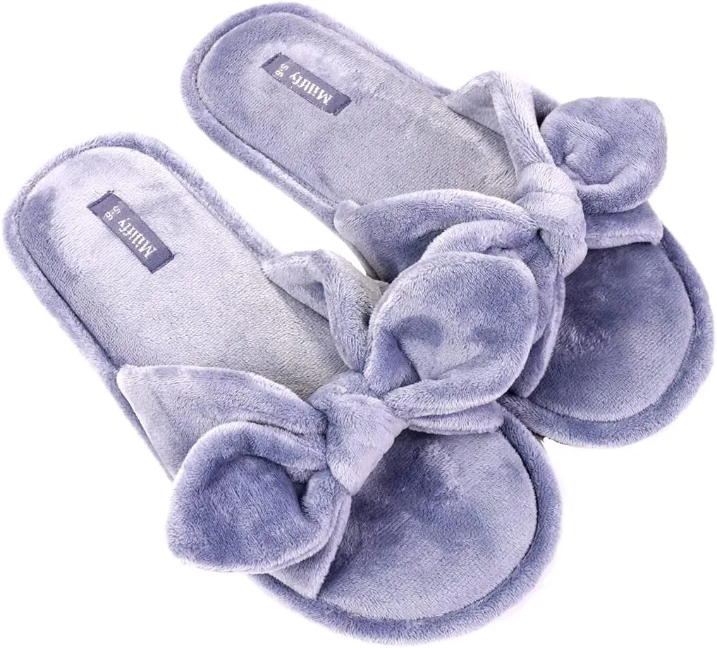 Millffy Summer Slippers for Women Indoor Open Toe Slippers Kawaii Cotton Bedroom Slippers for Womens Sandal Slippers