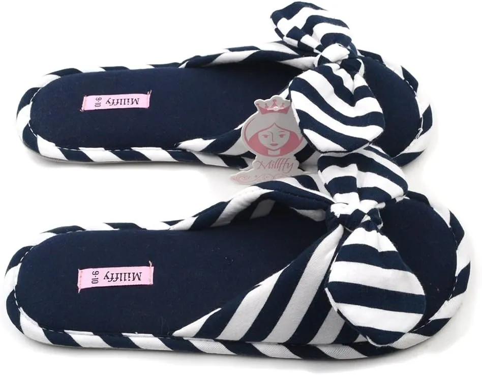 Millffy Summer Slippers for Women Indoor Open Toe Slippers Kawaii Cotton Bedroom Slippers for Womens Sandal Slippers